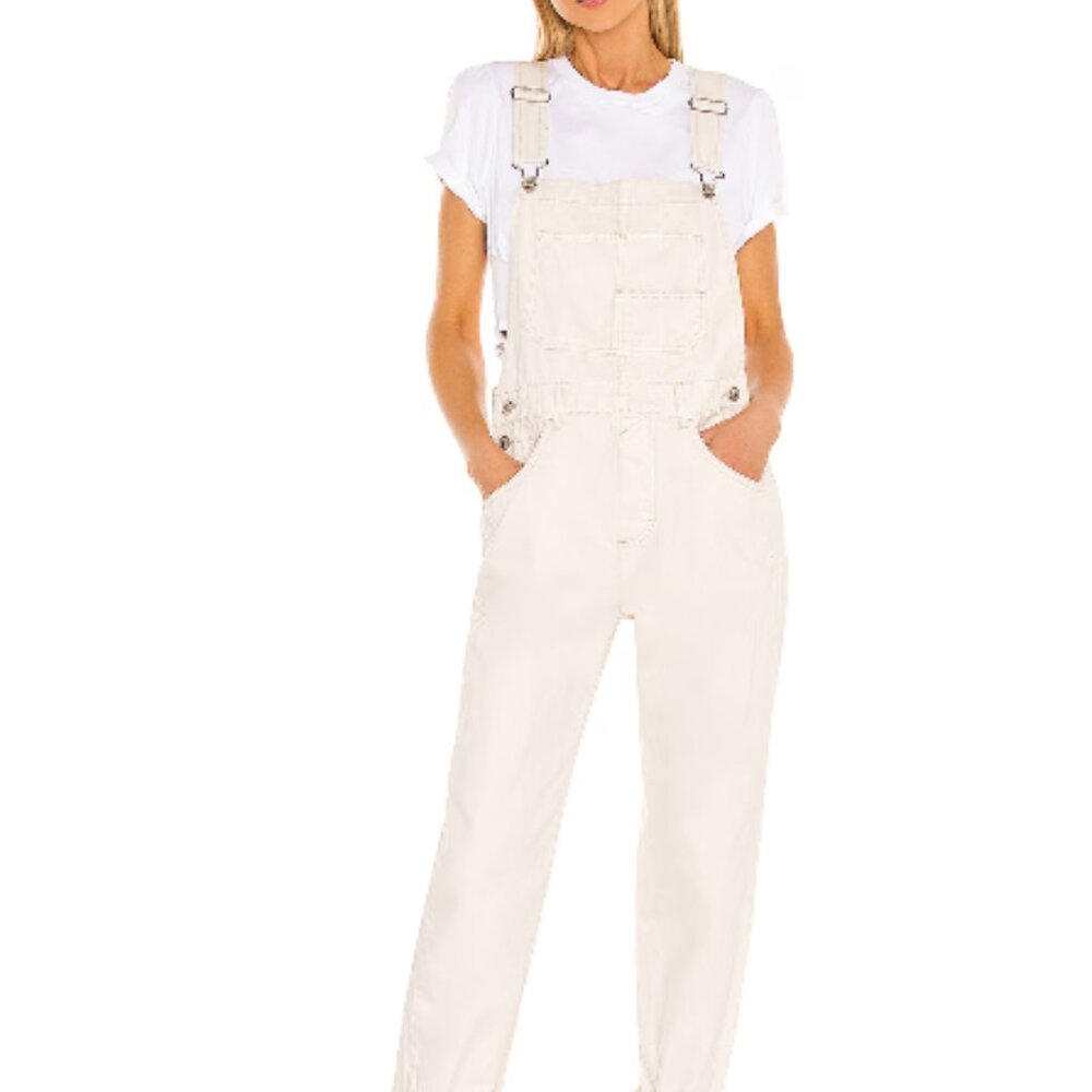 NWOT Free People x We The Free Ziggy Denim Overal | M | Parchment